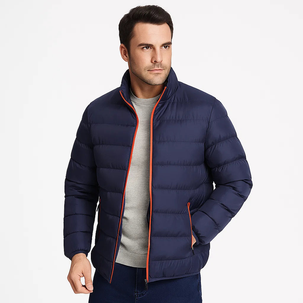 Men’s_Quilted_Coat_Dark_Blue_Stand_Collar_Padded_Arc&Loom