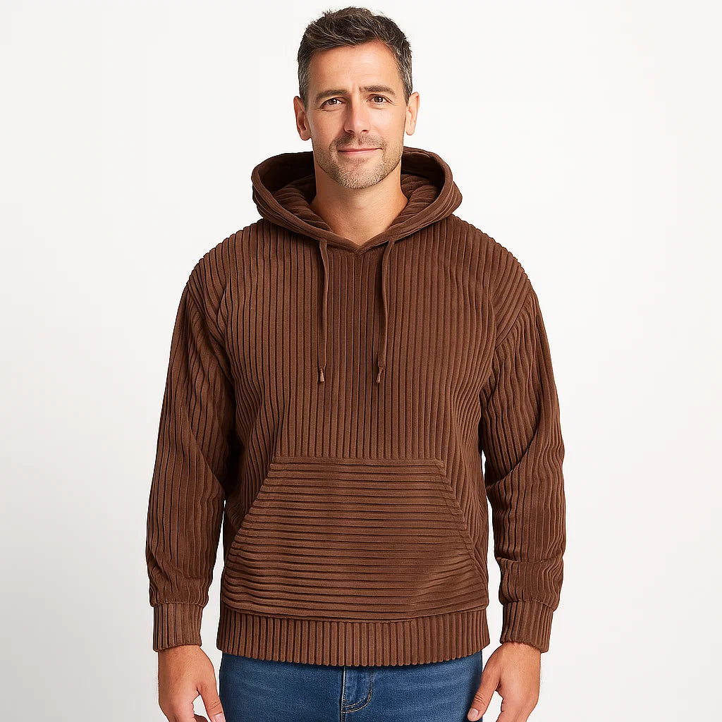 Men_Corduroy_Hoodie_Kangaroo_Pocket_Brown_Arc&Loom