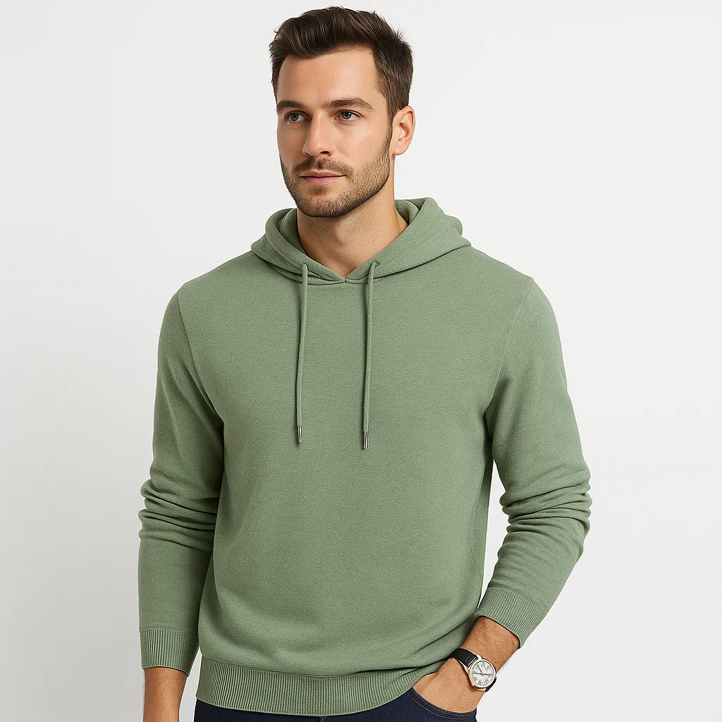 Men_Hoodie_Sweater_Green_Regular_Fit_Drawstring_Hood_Arc&Loom