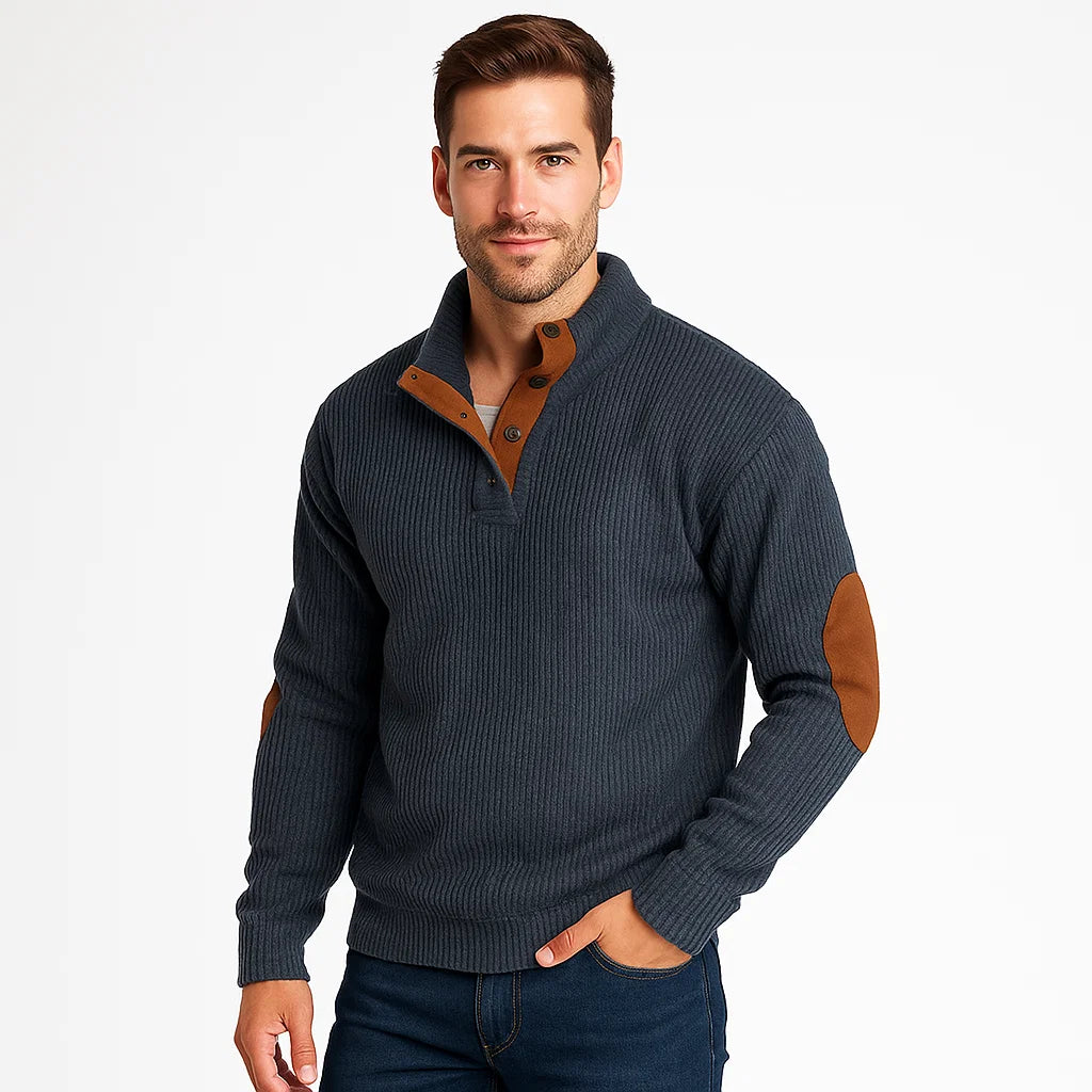 Men_Wool_Blend_Sweater_Navy_Blue_Soft_Elbow_Patches_Regular_Fit_Arc&Loom