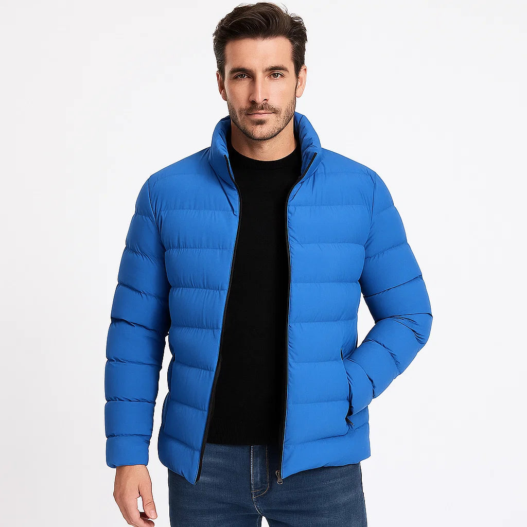 Men’s_Quilted_Coat_Light_Blue_Stand_Collar_Padded_Arc&Loom