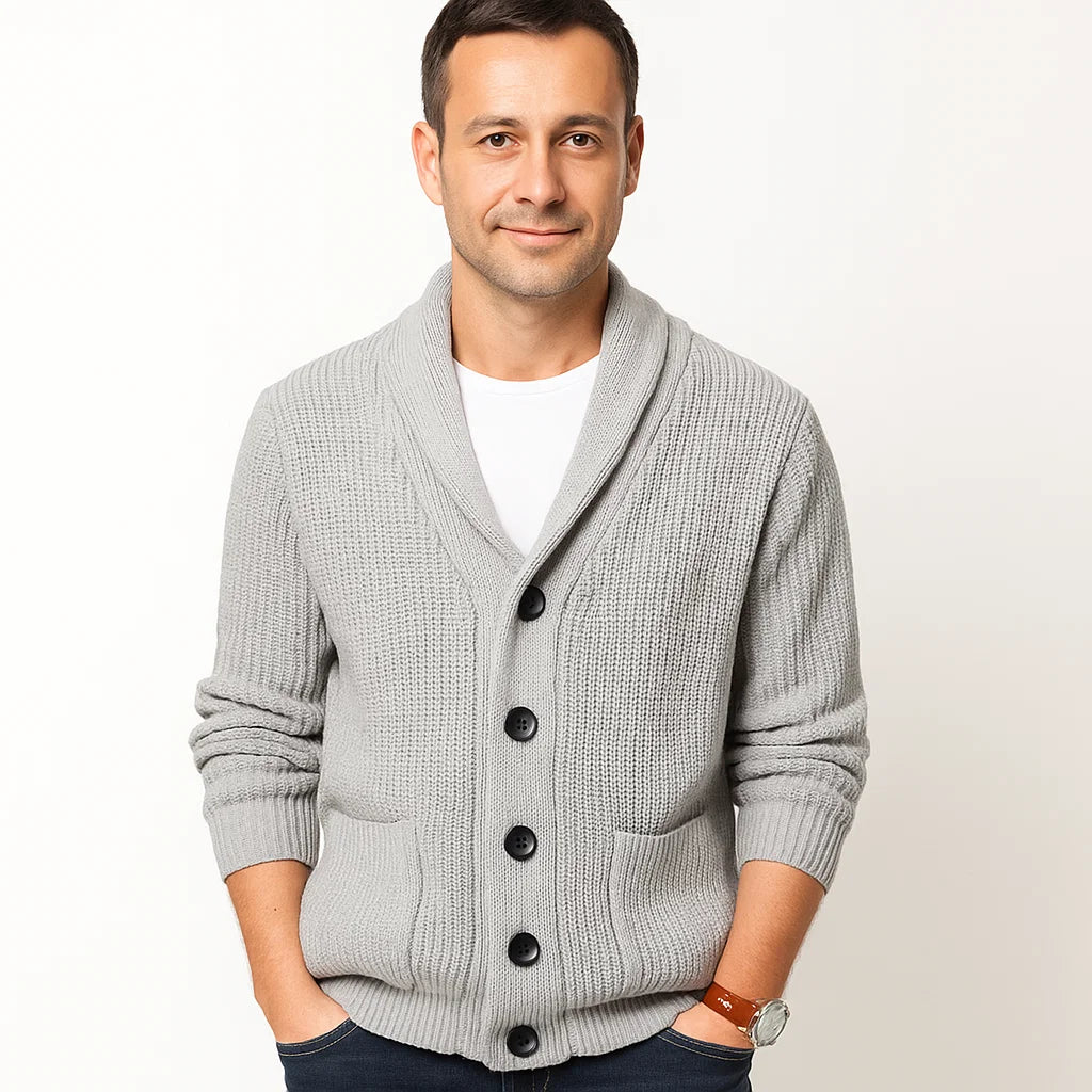 Men's_Cardigan_Light_Gray_Chunky_Ribbed_Knit_Arc&Loom