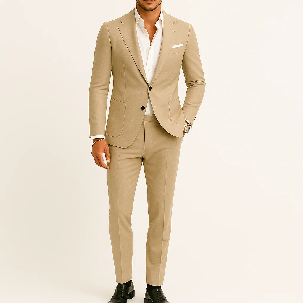 Men_Two_Piece_Suit_Khaki_Wedding_Style_Blazer_Trousers_Arc&Loom