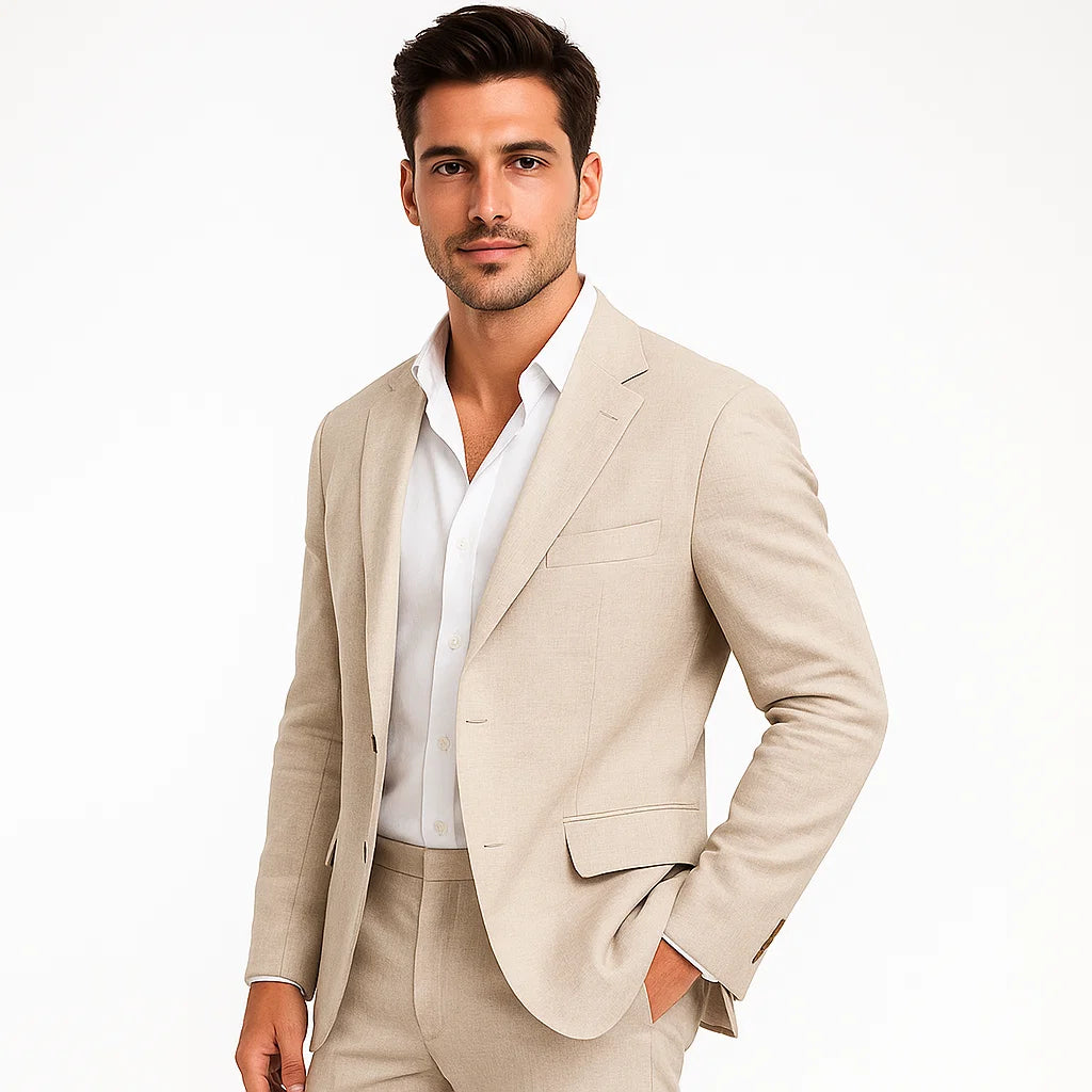 Men_Linen_Suit_Beige_Two_Piece_Summer_Blazer_Trousers_Arc&Loom