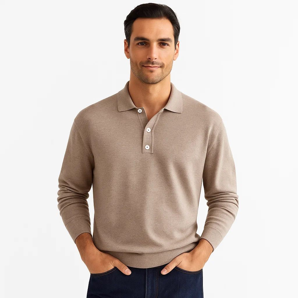 Men_Polo_Shirt_Khaki_Short_Sleeve_Arc&Loom