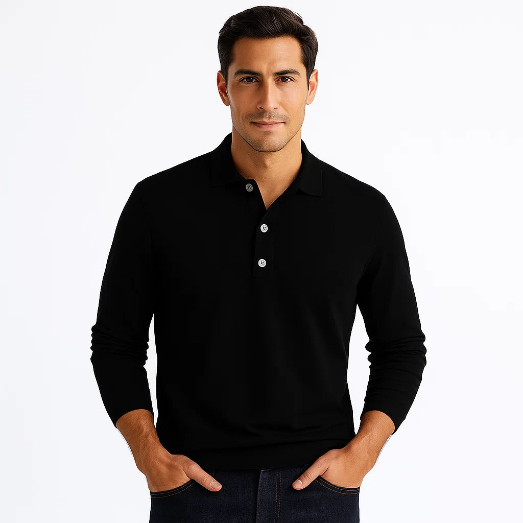 Men_Polo_Shirt_Black_Short_Sleeve_Arc&Loom
