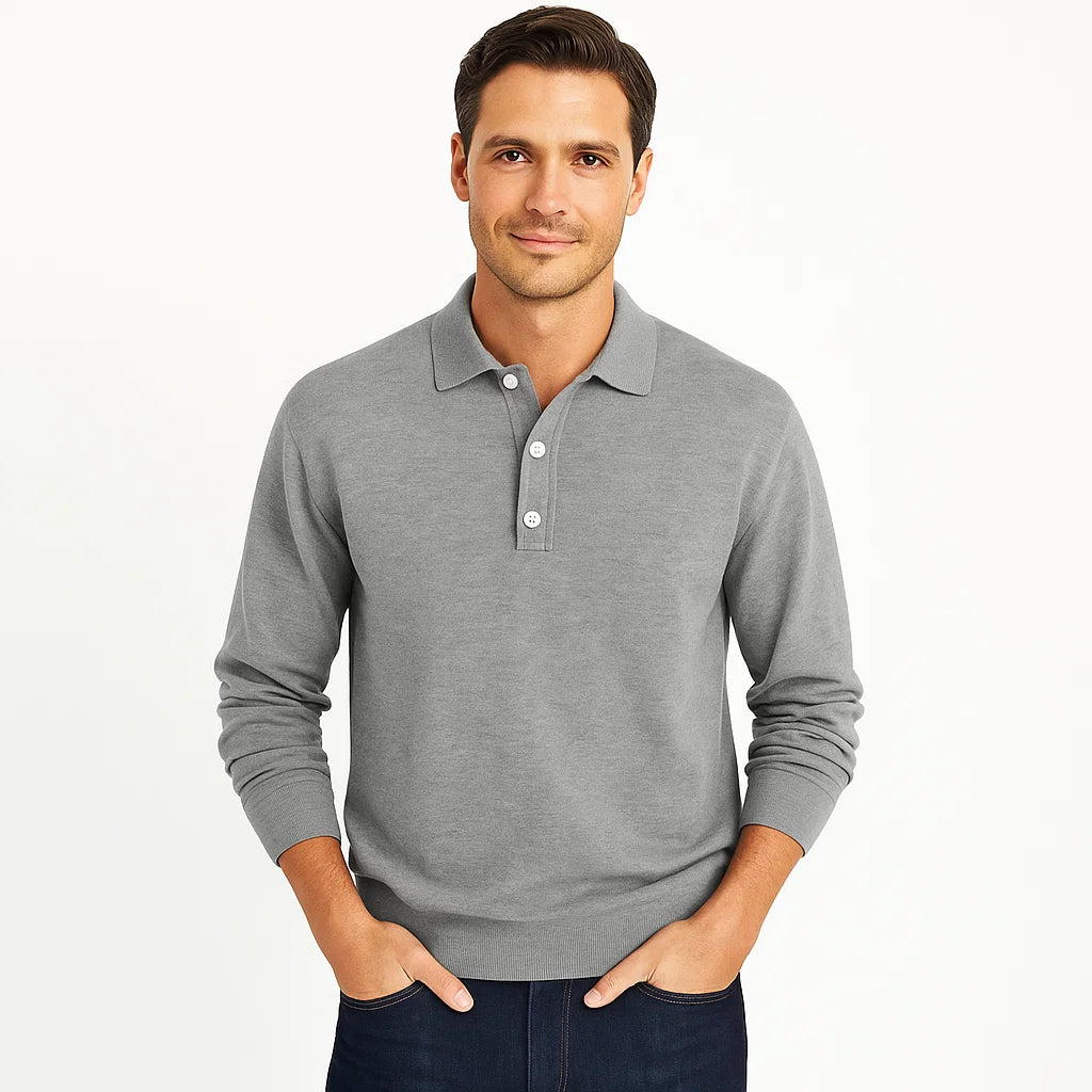 Men_Polo_Shirt_Gray_Short_Sleeve_Arc&Loom