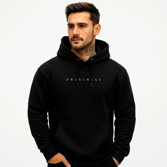 Men_Streetwear_Hoodie_Black_Relaxed_Fit_ArcLoom