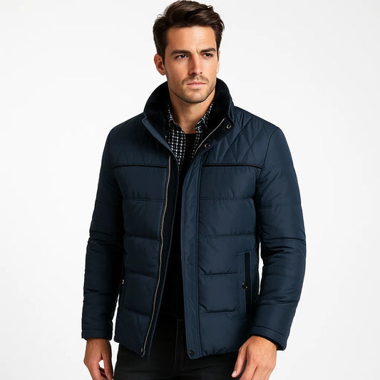 Men_Quilted_Winter_Jacket_Green_Stand_Collar_Regular_Fit_Arc&Loom