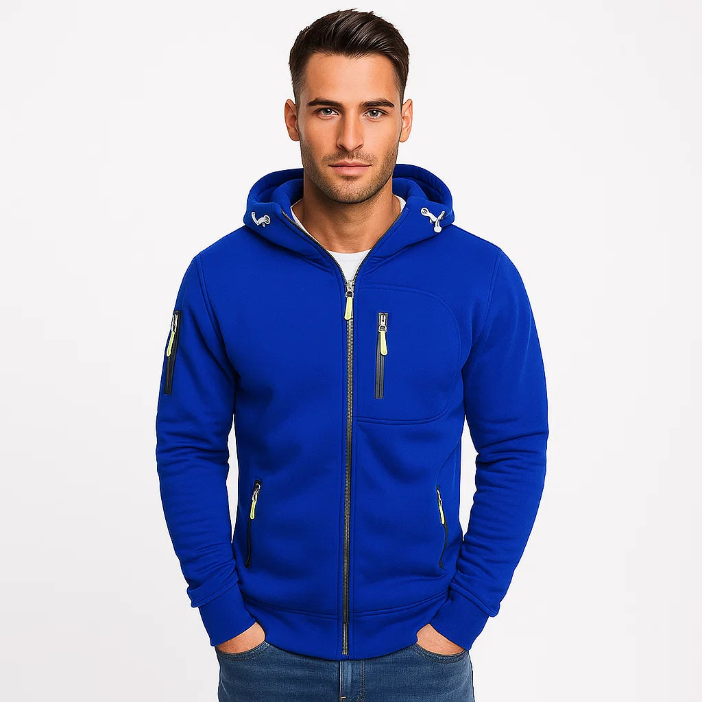 Men_Comfortable_Hoodie_Blue_Cotton_Blend_Casual_Fit_Arc&Loom