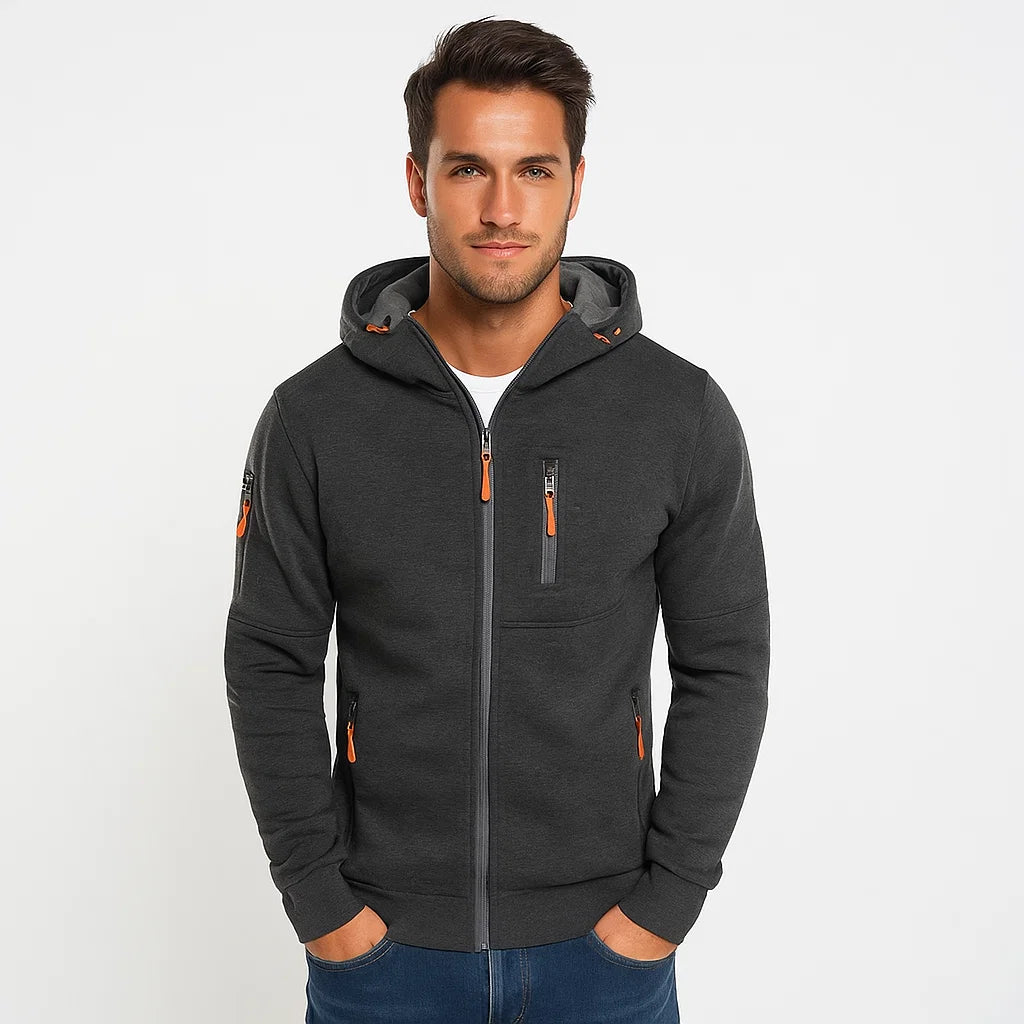 Men_Comfortable_Hoodie_Dark_Gray_Cotton_Blend_Casual_Fit_Arc&Loom