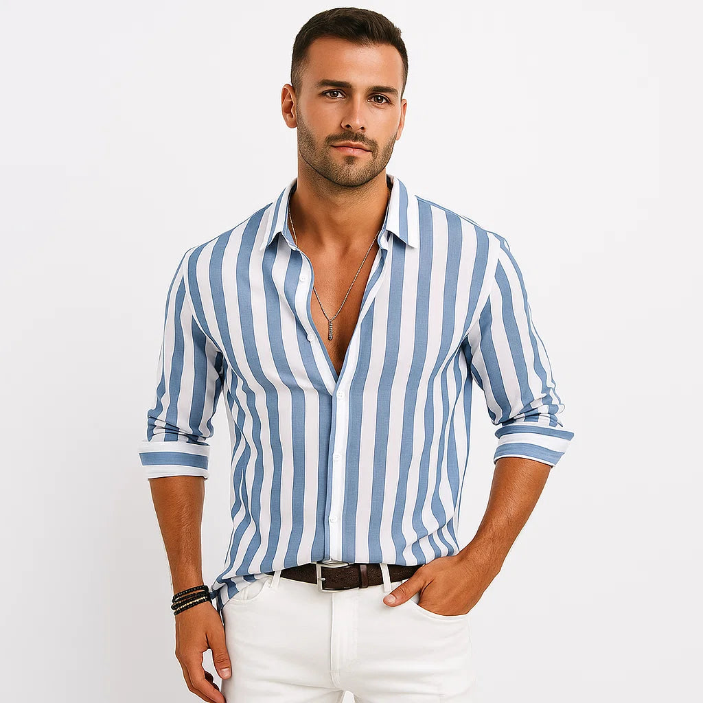 Men_Striped_Linen_Shirt_Blue_Relaxed_Fit_Cotton_Blend_Arc&Loom