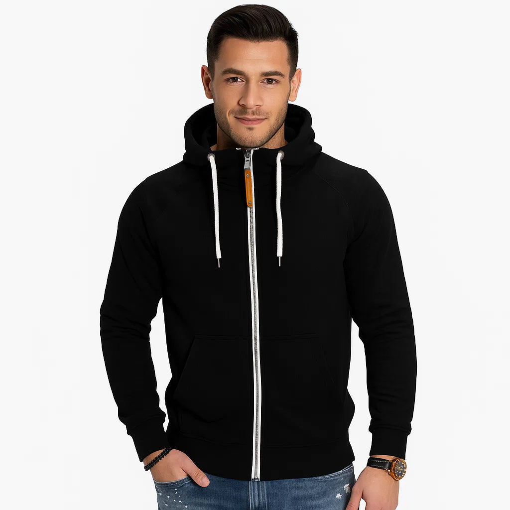 Men_Slim_Fit_Hoodie_Black_Double_Zip_Casual_Wear_Arc&Loom
