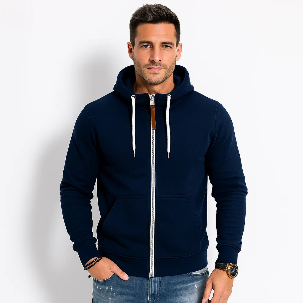 Men_Slim_Fit_Hoodie_Navy_Blue_Double_Zip_Casual_Wear_Arc&Loom