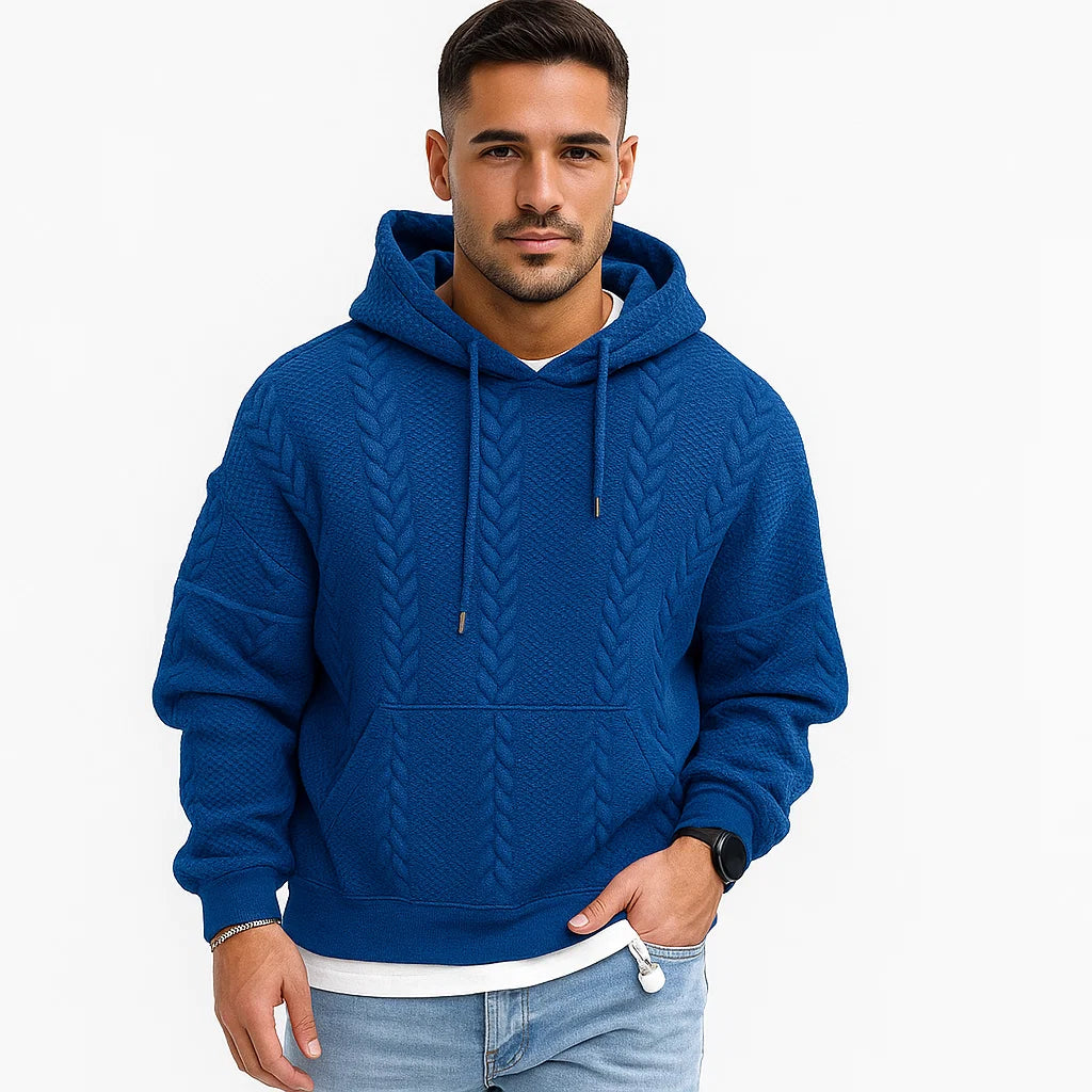 Men_Cable_Knit_Hoodie_Blue_Quilted_Zip_Front_Arc&Loom