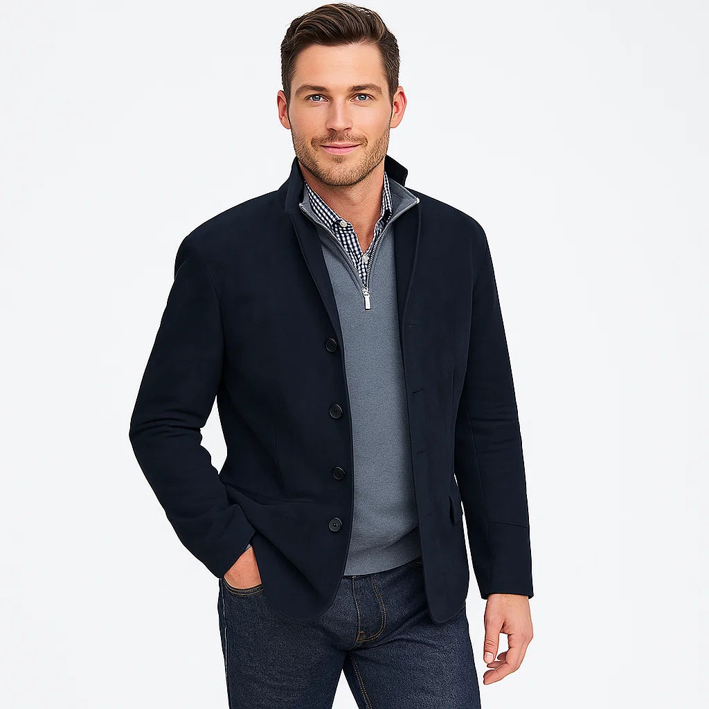 Men_Luxury_Suede_Blazer_Navy_Blue_Tailored_Fit_Leather_Arc&Loom
