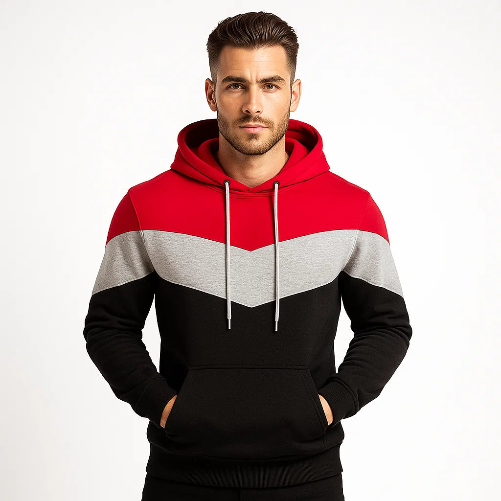 Men_Comfortable_Fit_Hoodie_Red_Drawstring_Casual_Wear_Arc&Loom