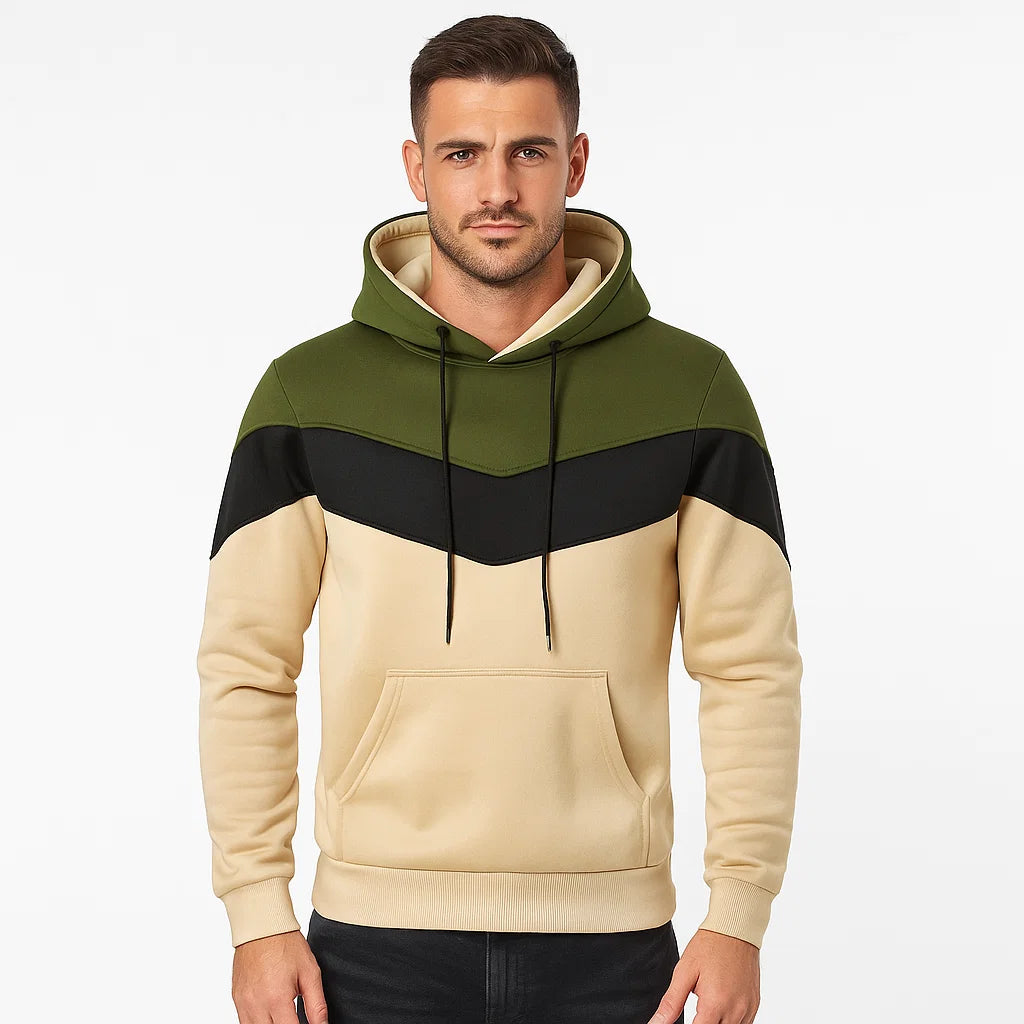 Men_Comfortable_Fit_Hoodie_Green_Drawstring_Casual_Wear_Arc&Loom