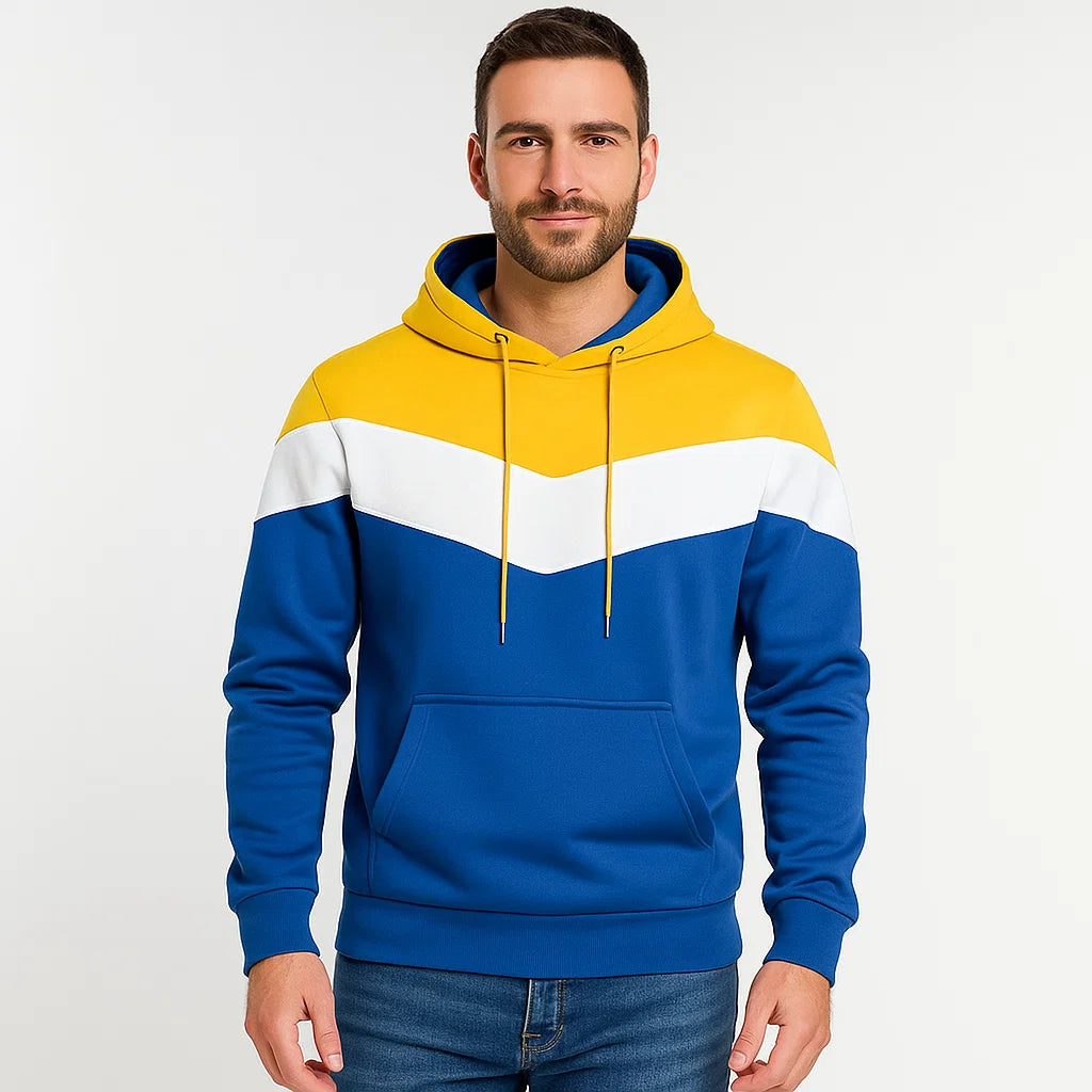Men_Comfortable_Fit_Hoodie_Yellow_Drawstring_Casual_Wear_Arc&Loom