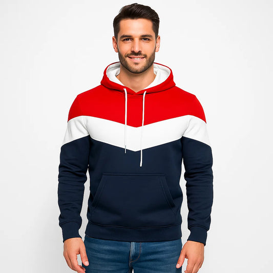Men_Comfortable_Fit_Hoodie_Red_Blue_Drawstring_Casual_Wear_Arc&Loom