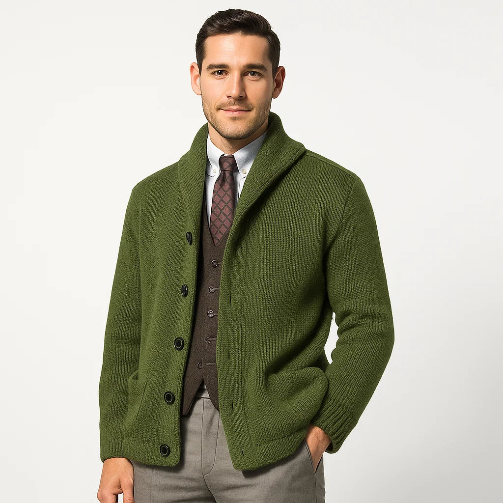 Men_Knit_Cardigan_Green_Shawl_Collar_Relaxed_Fit_Arc&Loom