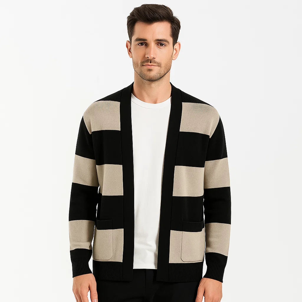 Men_Knit_Cardigan_Black_Sweatshirt_Open_Front_Relaxed_Fit_Arc&Loom