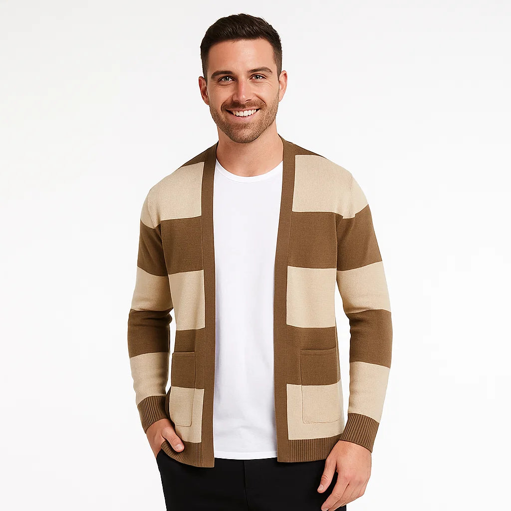 Men_Knit_Cardigan_Brown_Sweatshirt_Open_Front_Relaxed_Fit_Arc&Loom