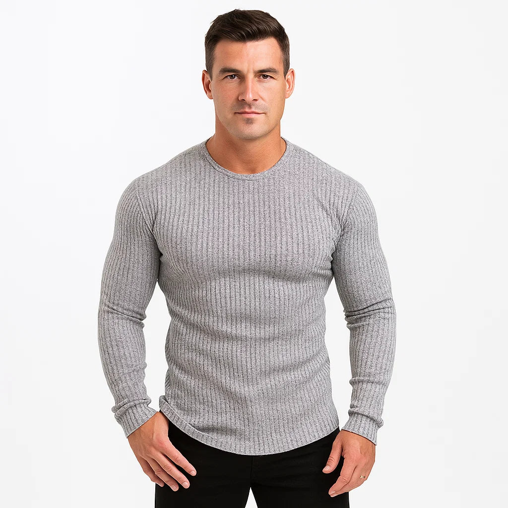 Men_Sweater_Gray_Soft_Knit_Modern_Fit_Arc&Loom