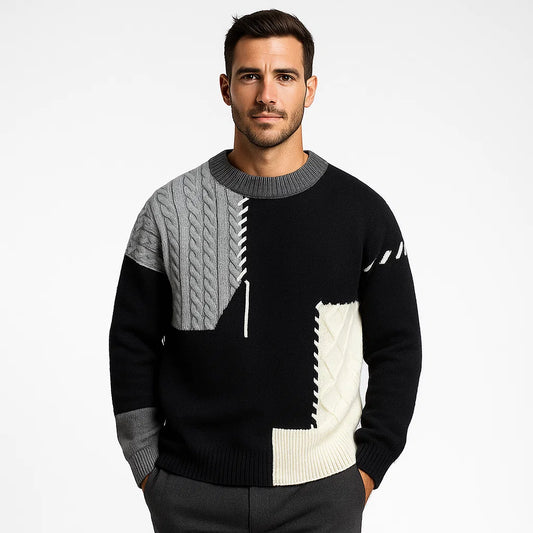 Men_Patchwork_Sweater_Gray_Modern_Knit_Casual_Fit_Arc&Loom
