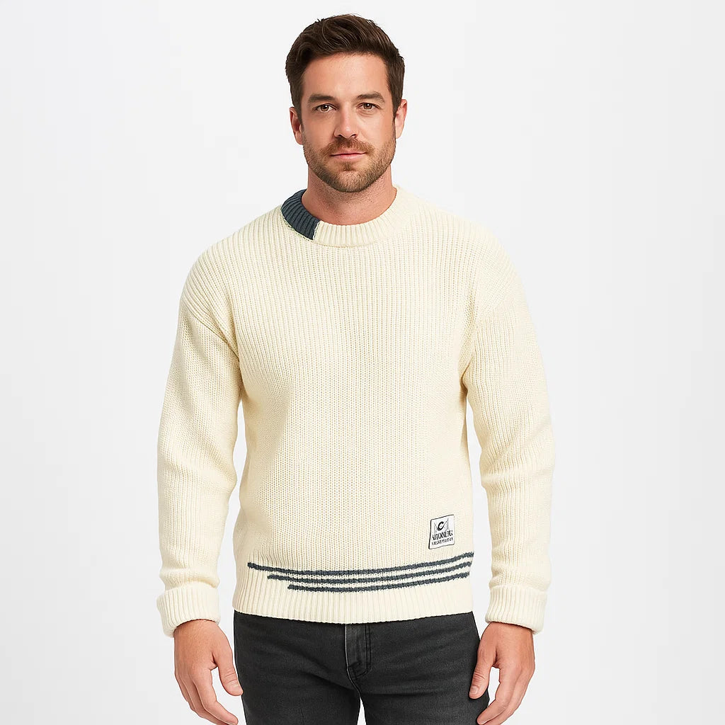 Men_Crewneck_Sweater_Beige_Soft_Knit_Relaxed_Fit_Arc&Loom