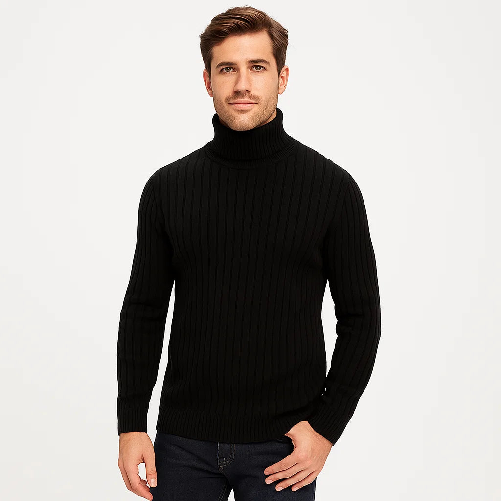 Men_Ribbed_Turtleneck_Sweater_Black_Wool_Knit_Warm_Fit_Arc&Loom