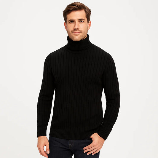 Men_Ribbed_Turtleneck_Sweater_Black_Wool_Knit_Warm_Fit_Arc&Loom