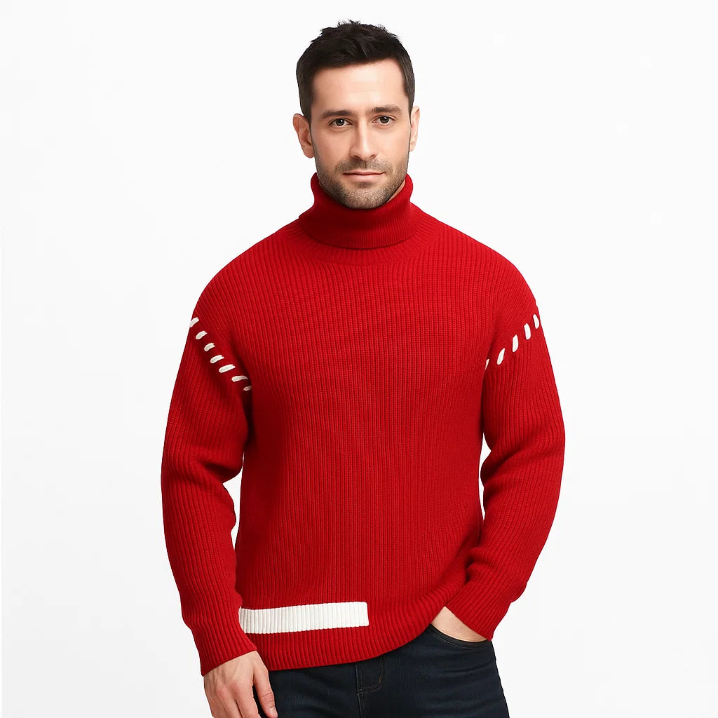 Men_Soft_Knit_Sweater_Red_Turtleneck_Casual_Fit_Arc&Loom