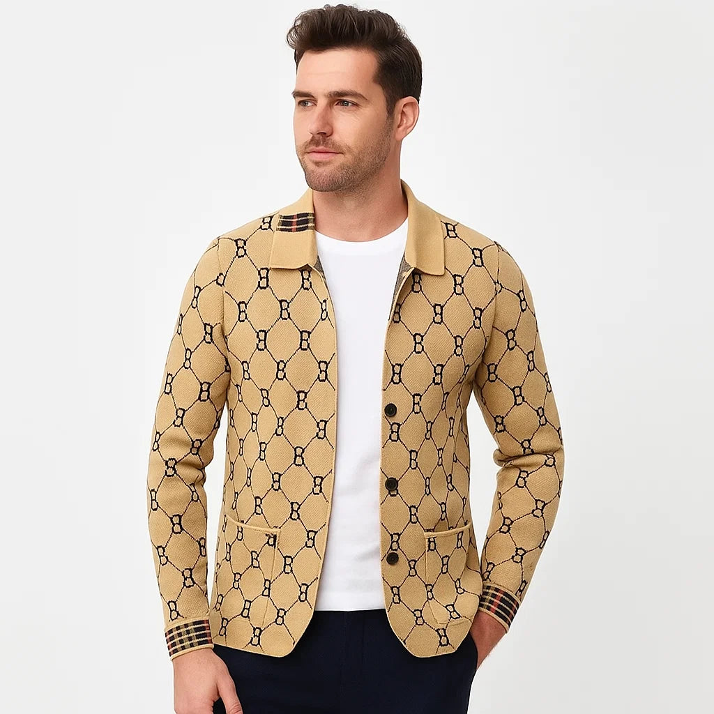 Men_Elite_Knit_Cardigan_Khaki_Button_Front_Soft_Fit_Arc&Loom