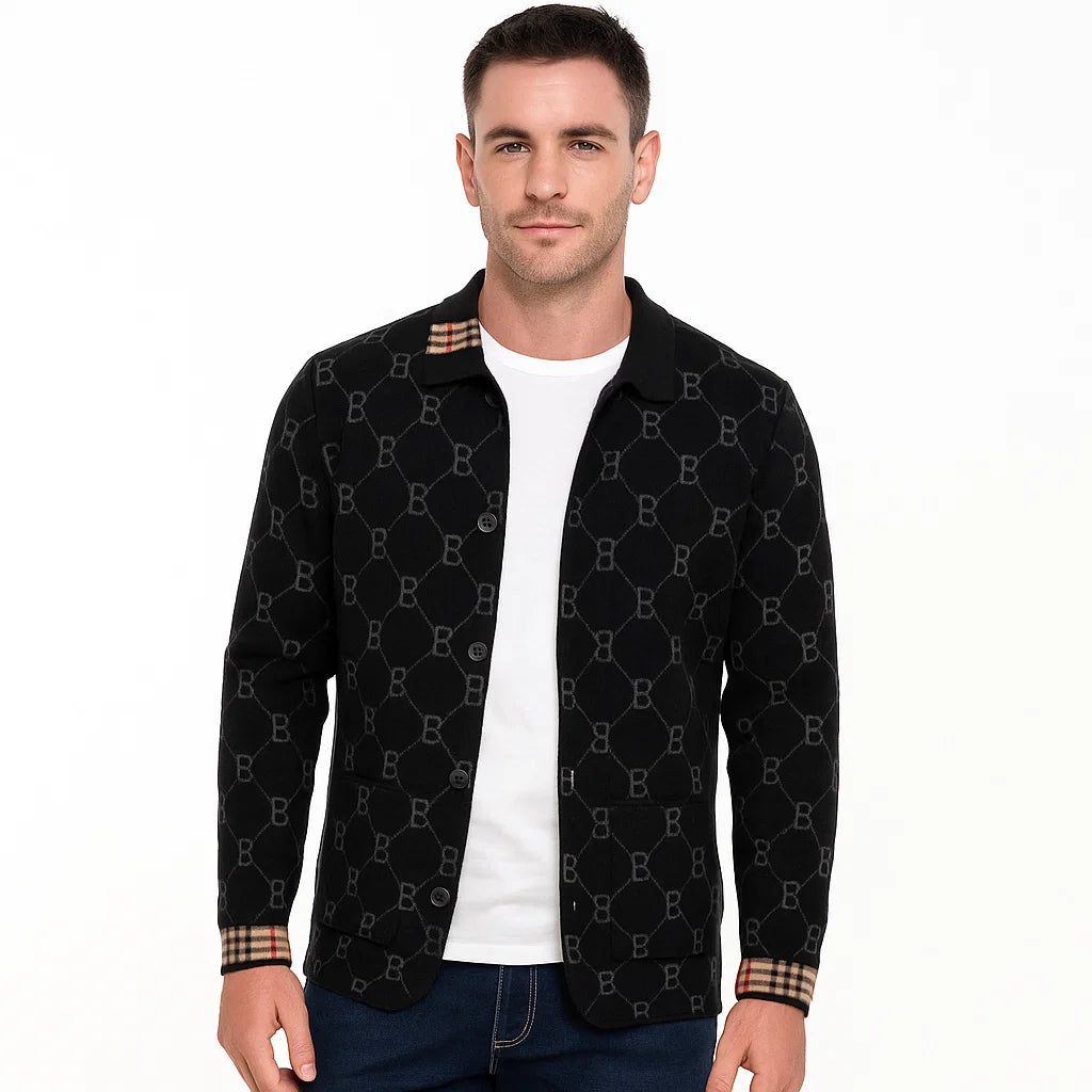 Men_Elite_Knit_Cardigan_Black_Button_Front_Soft_Fit_Arc&Loom