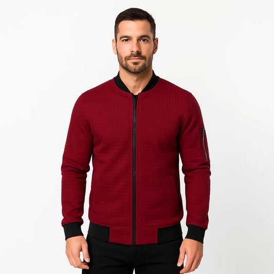 Men_Quilted_Sweatshirt_Red_Zip_Front_Casual_Fit_Arc&Loom