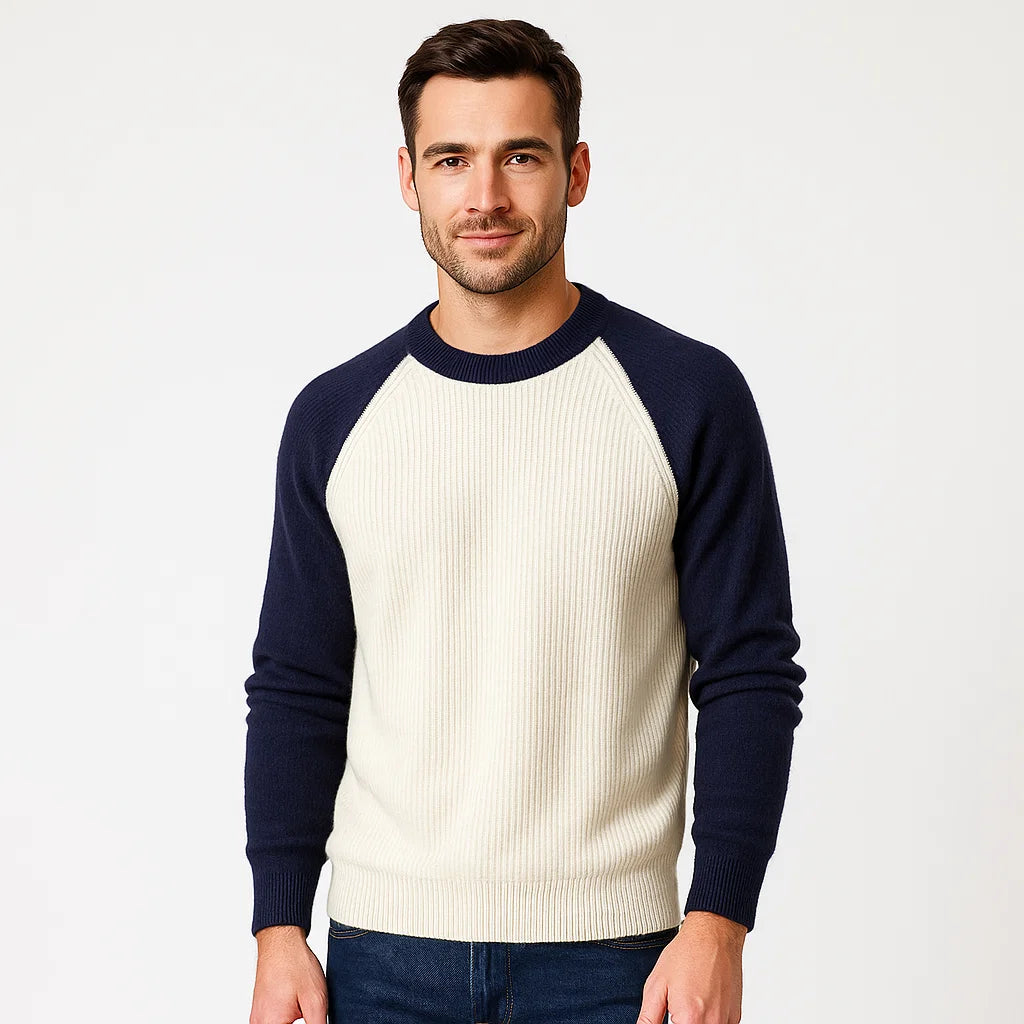 Men_Wool_Sweater_White_Color_Block_Knit_Casual_Fit_Arc&Loom