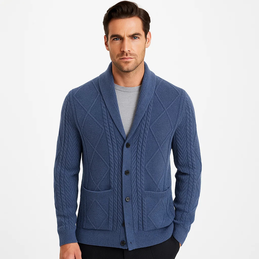 Men_Merino_Wool_Cardigan_Blue_Shawl_Collar_Classic_Fit_Arc&Loom