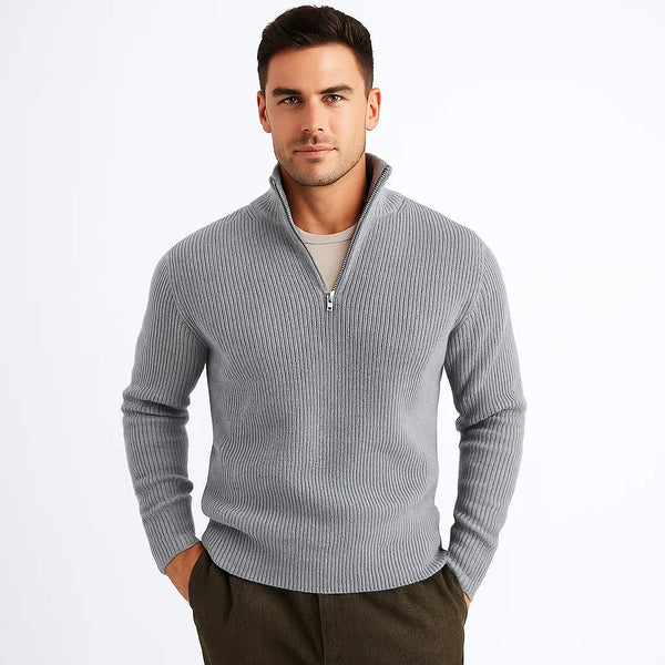 Men_Quarter_Zip_Sweater_Gray_Long_Sleeve_Casual_Fit_Arc&Loom